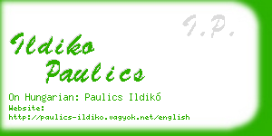 ildiko paulics business card